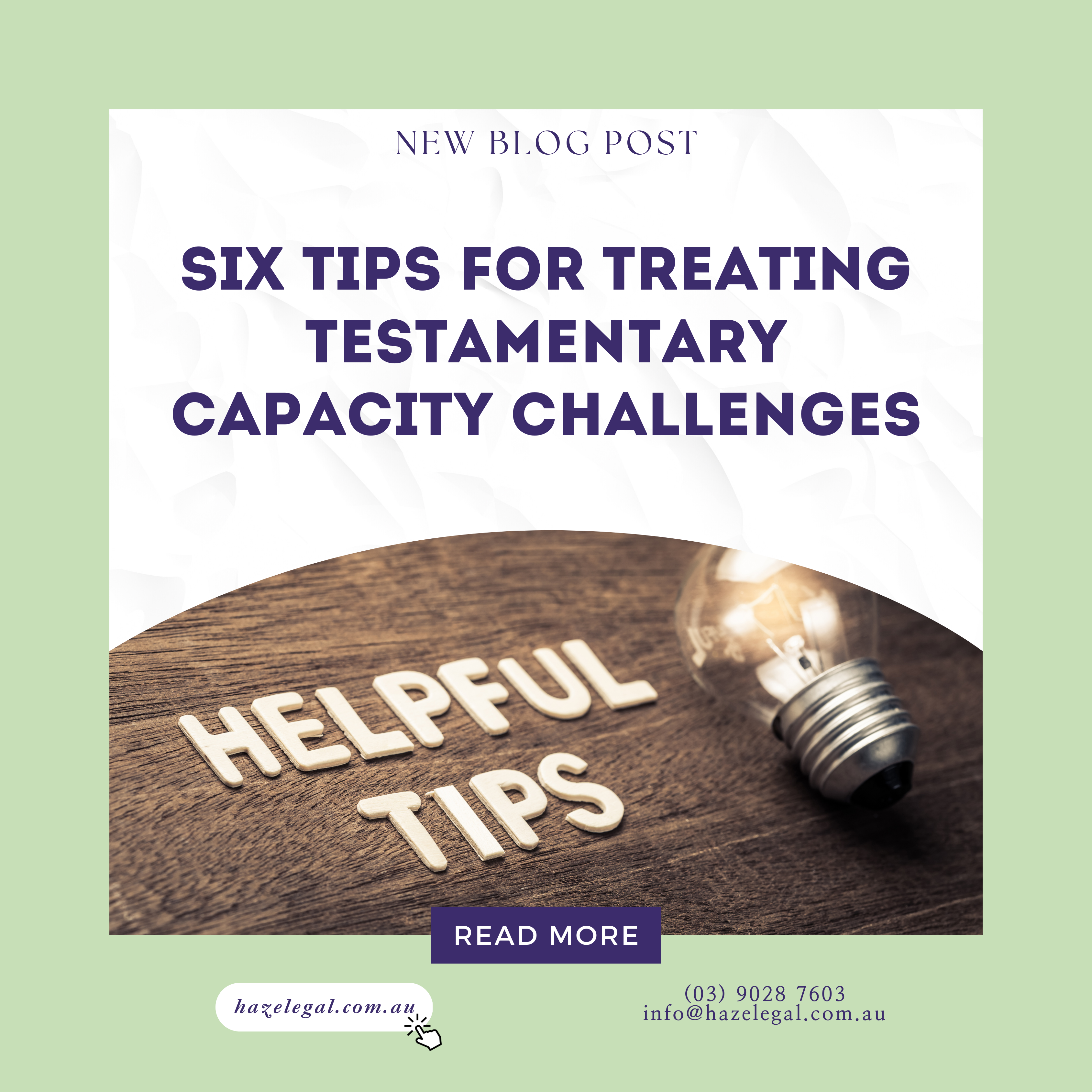 Six Tips for Treating Testamentary Capacity Challenges